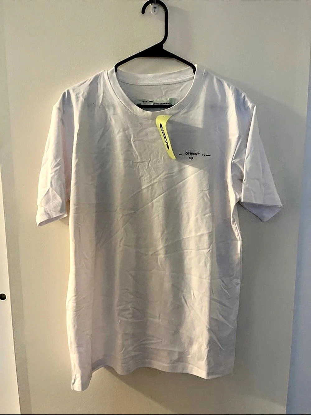 Off-White Main Label T-Shirt Graphic Short Sleeve White & Blue NWT